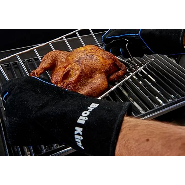 Broil King Grill-/Grillzubehör, Grillhandschuhe Leder, edelstahl, 38 x 5 x 18 cm, 60528 – Bild 3