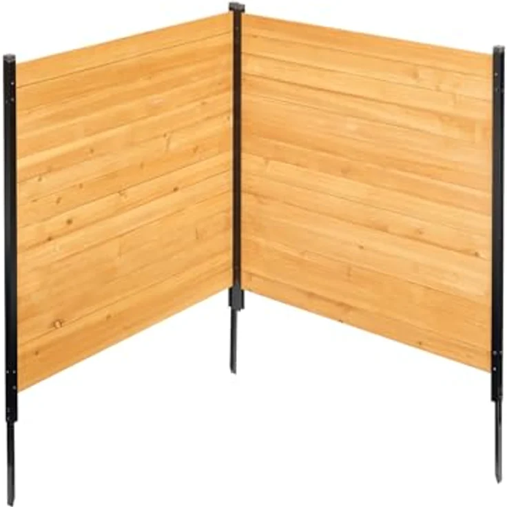 VEVOR Sichtschutzzaun Holz 1100 x 982 mm, 2-teilig, stabiler Sichtschutz für Klimaanlagen und Mülltonnen im Freien, einfach zu installieren, Gartendeko – Bild 1