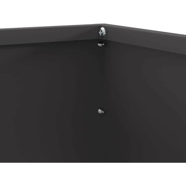 vidaXL Beetumrandung Raseneinfassung, quadratisch aus langlebigem Stahl, schwarz, 50 x 50 x 13 cm – Bild 6