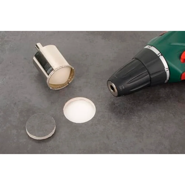 Wolfcraft 5930000 1 Diamant-Lochsäge Ceramic mit Schwamm, 10 mm Schaft Ø 65 - Preisvergleich – Bild 3