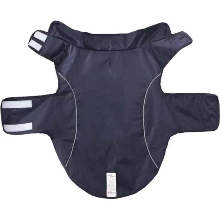 vidaXL Hunde Regenmantel XL, wasserdichter Hundemantel aus Polyester mit Reflexstreifen, marineblau, leicht zu tragen und maschinenwaschbar – Bild 4
