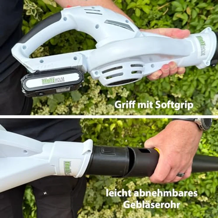 TRUTZHOLM Akku Laubbläser 20V, kabellos, mit 2000mAh Akku und Ladegerät, 40Min Laufzeit, ergonomischer Griff – Bild 5