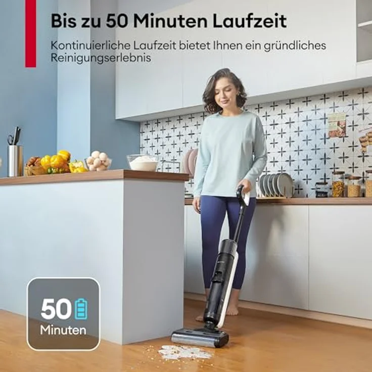 Ultenic AC1 Elite Nass-Trockensauger, Akku Staubsauger beutellos, Nasssauger mit Selbstreinigung, Lange Laufzeit, intelligente Unordnungserkennung, Wet-Dry Vacuum Cleaner Waschsauger für Hartböden – Bild 5