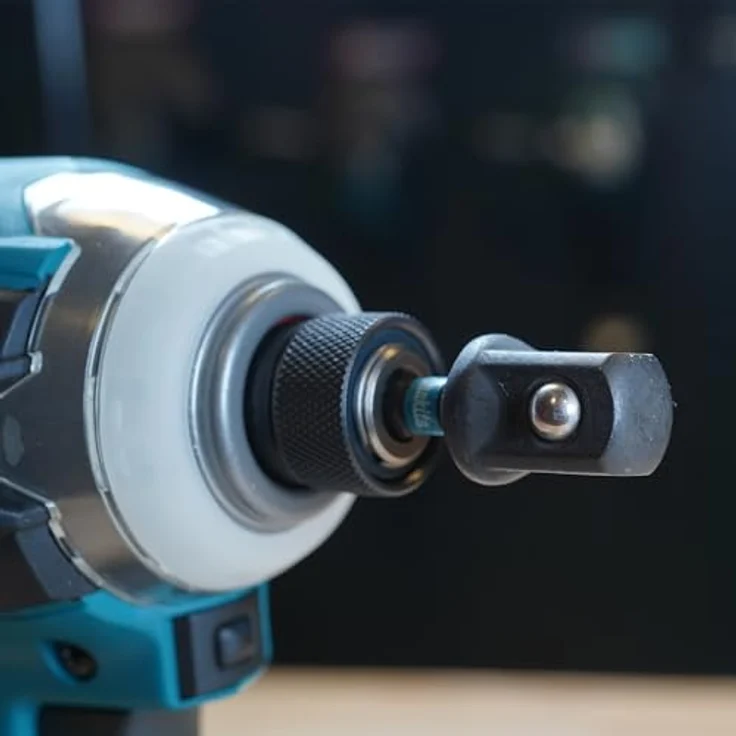 Makita B-66874 Adapter 1/4' 6KT zu 1/2' 4KT, 50 mm, hochfester S2-Spezialstahl für Schlagschrauber – Bild 5