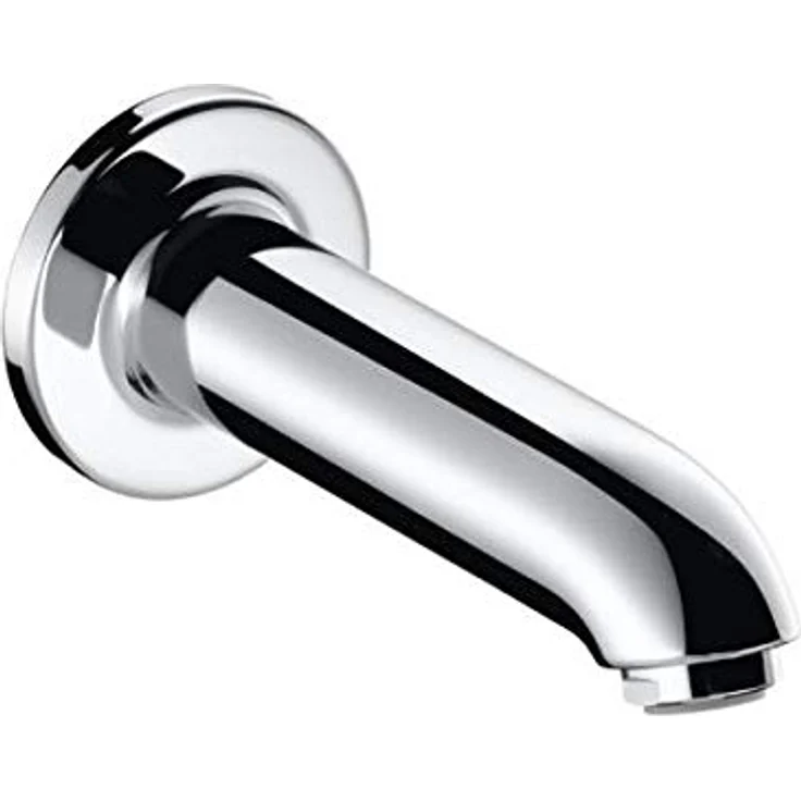 hansgrohe Wanneneinlauf, Komfort-Auslauf 147mm, Wandmontage, Chrom, originale Markenware – Bild 3