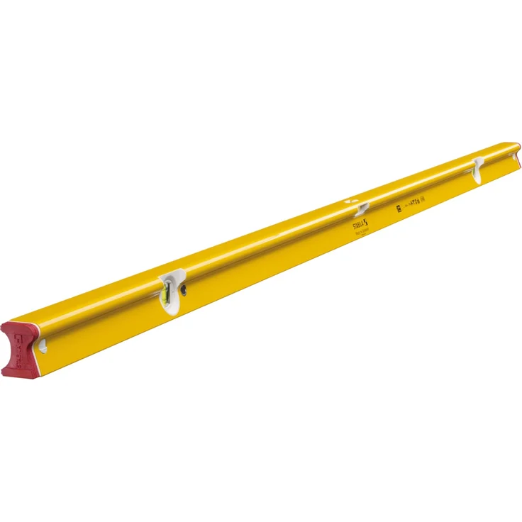 STABILA Wasserwaage Type R 300, 200 cm, verwindungssteifes Alu-R-Profil, 1 Horizontal-Libelle, 2 Vertikal-Libellen, stoßdämpfende Endkappen, integrierte Rutsch-Stopper, Made in Germany – Bild 1
