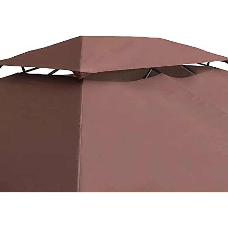 Ersatzdach für Metall-Gartenpavillon 3x4m kaffeebraun - kaffeebraun - Outsunny – Bild 8