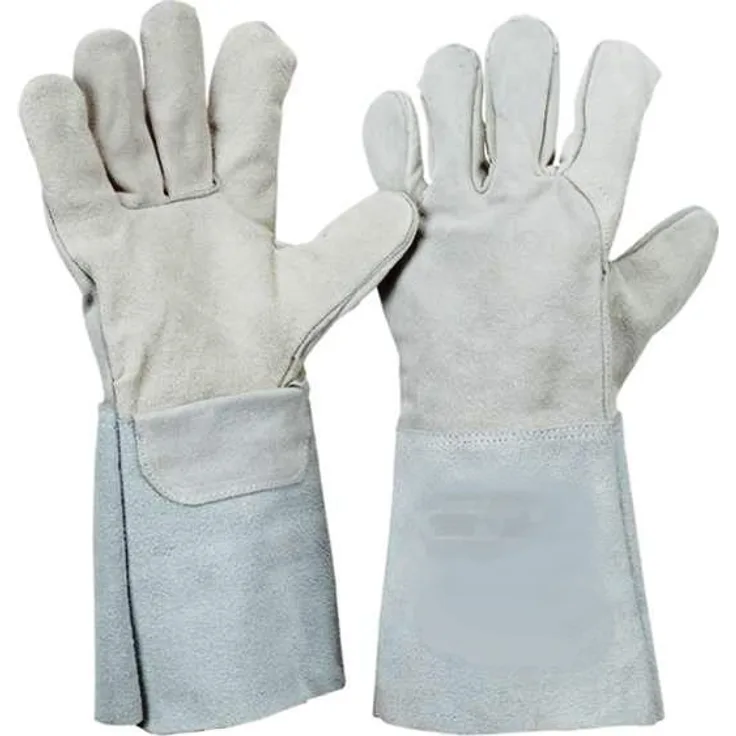 12 Paar 5-Finger Spaltleder Handschuhe Rindspaltleder Arbeitshandschuhe