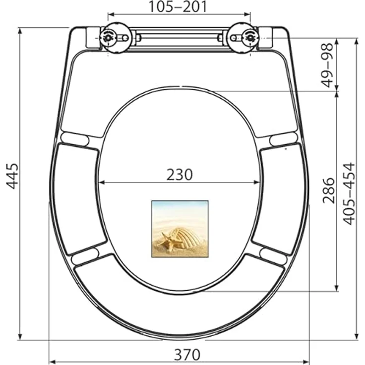 Alcadrain A604 SHELL WC-Sitz, weiß, Duroplast, SOFTCLOSE, antibakteriell, Klick-System, Metallscharniere – Bild 2