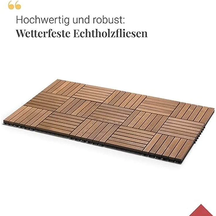 Holzfliesen Thermoesche 30 x 30 x 3,1 cm – Bild 3