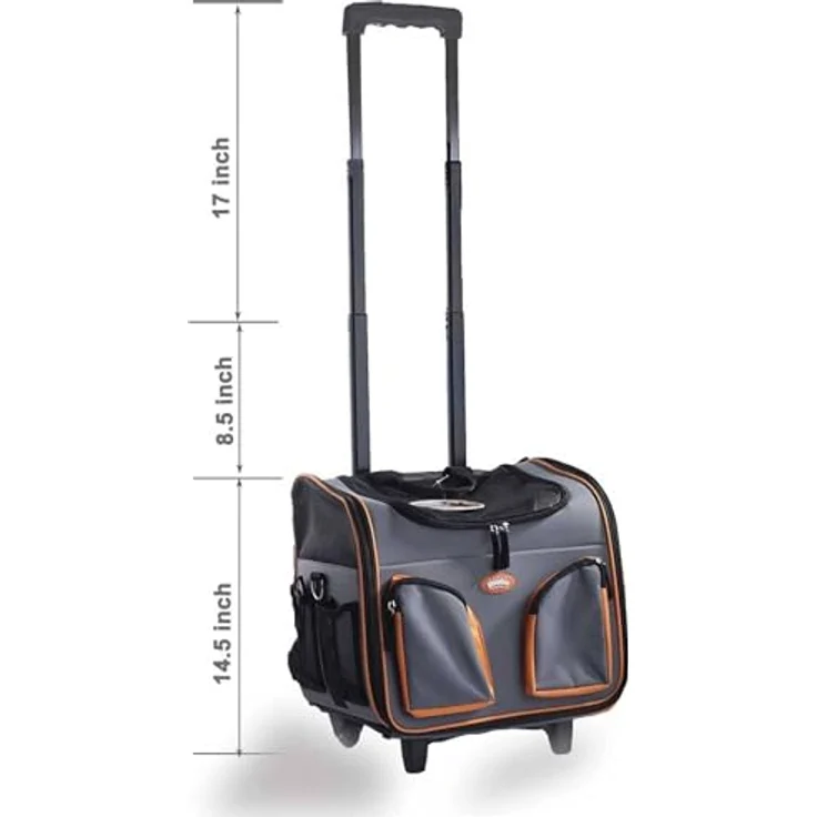 PAWISE Troley für Transport, Hunde-Transportbox, 37 x 27 x 33 cm, leicht, langlebig und belüftet – Bild 3