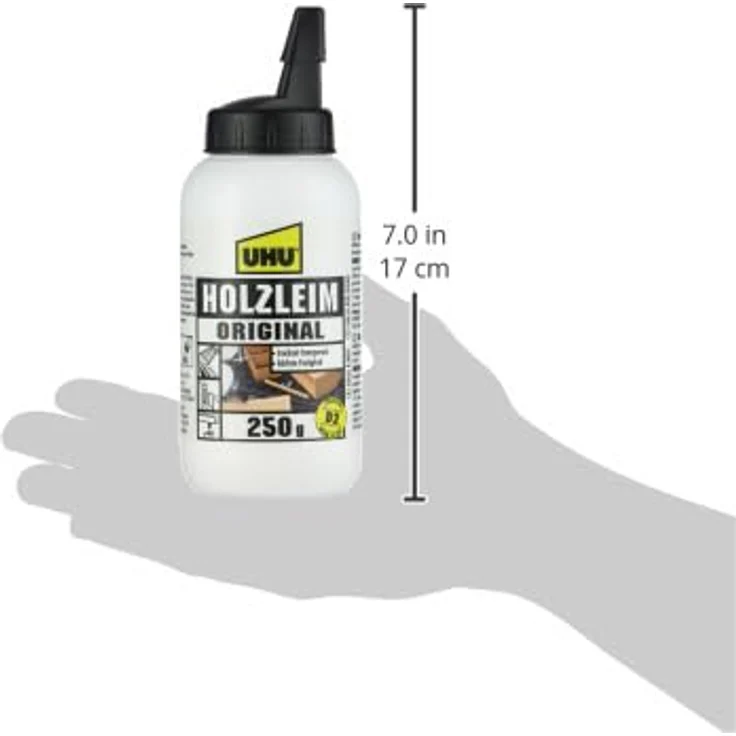 UHU Holzleim Original Flasche 250g Kaltleim Weißleim ohne lösungsmittel 48570 – Bild 4