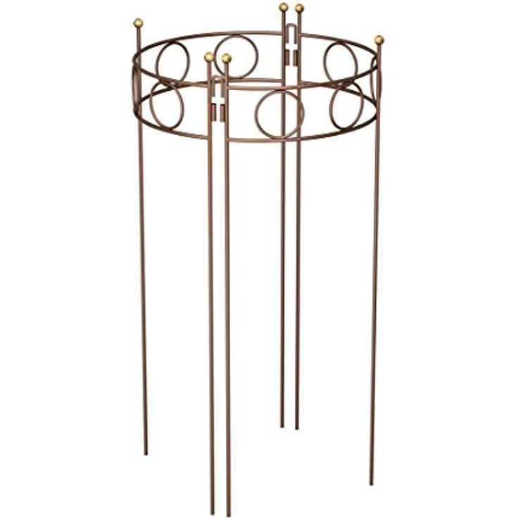 Dehner Pflanzenstütze Annabelle, halbrund geformt, 100 x 53 x 28 cm, Eisen, lackiert, Gold/Kupfer - Preisvergleich – Bild 2