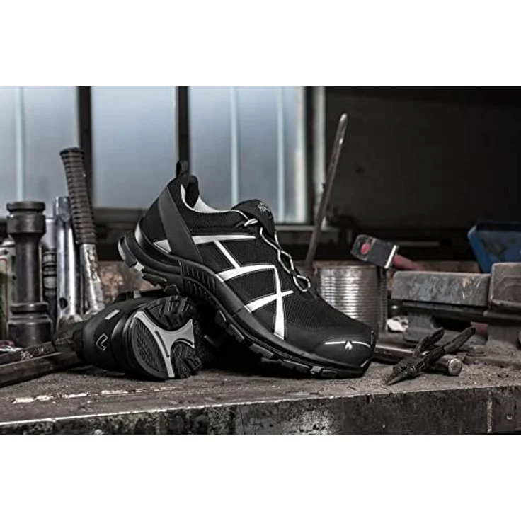 HAIX Black Eagle Safety 41.1 Low Arbeitsschuh, Sicherheitsklasse S1P, glasfaserverstärkte Zehenschutzkappe, metallfreier Durchtrittschutz, schwarz – Bild 4