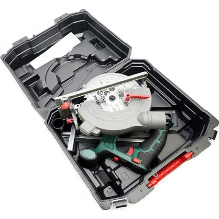 HEADNMORE® Bundle - PARKSIDE® 20V Akku Handkreissäge PHKSA 20 und HEADNMORE® Schlüsselanhänger (ohne Akku), präzise Schnitte in Holz, PVC und Leichtbaustoffe, Laserführung, kompatibel mit PARKSIDE X 20 V Team | Silber – Bild 2