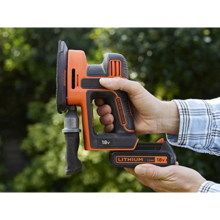 Black+Decker Akku-Dreieckschleifer Mouse ( 1.5 Ah, inklusive 400 mA Ladegerät, Fingerschleifer-Aufsatz, 27 W, 18 V) BDCDS18 – Bild 10