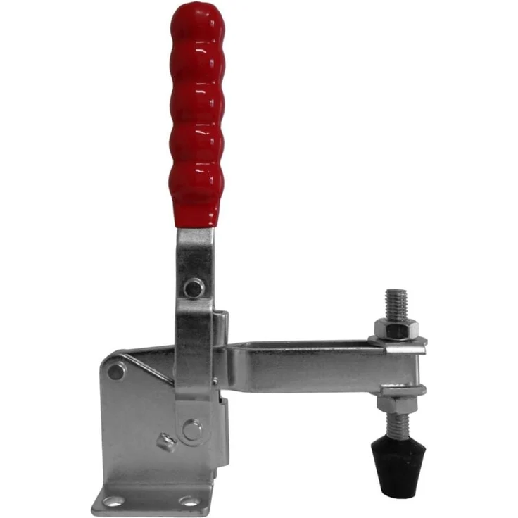 SO-TECH Kniehebelspanner Kniehebelklemme, Haltekraft bis 340 kg, verzinkt, 4 Stück, rot