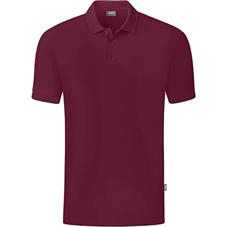 JAKO Herren Polo Organic Shirt, klassisches Piqué, 100% Bio-Baumwolle, Rot, (3XL)