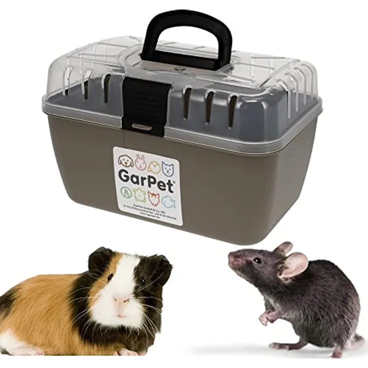 GarPet Transportbox Kleintier Meerschweinchen Hamster Vogel Mäuse Nagetier Trage Box Reisebox Kleintiertransportbox Transportkiste