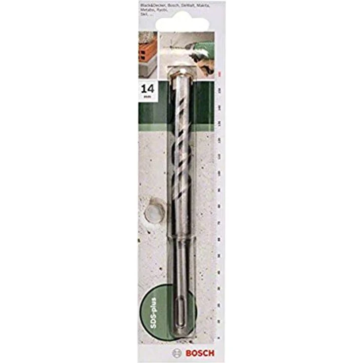 Bosch DIY Hammerbohrer SDS-plus, Ø 14 mm, für Beton, Mauerwerk und Stein, robuste Hartmetallschneiden – Bild 1