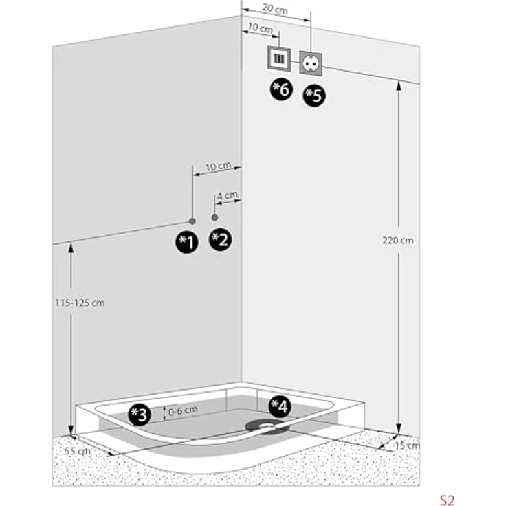 AcquaVapore D60-73T2L-EC Duschtempel, Dampfdusche mit 8 Massagedüsen, Schwarz, 120x80 cm – Bild 5