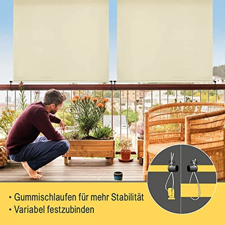 Sol Royal Senkrechtmarkise SolVision MS5 160x250 cm beige – Bild 6
