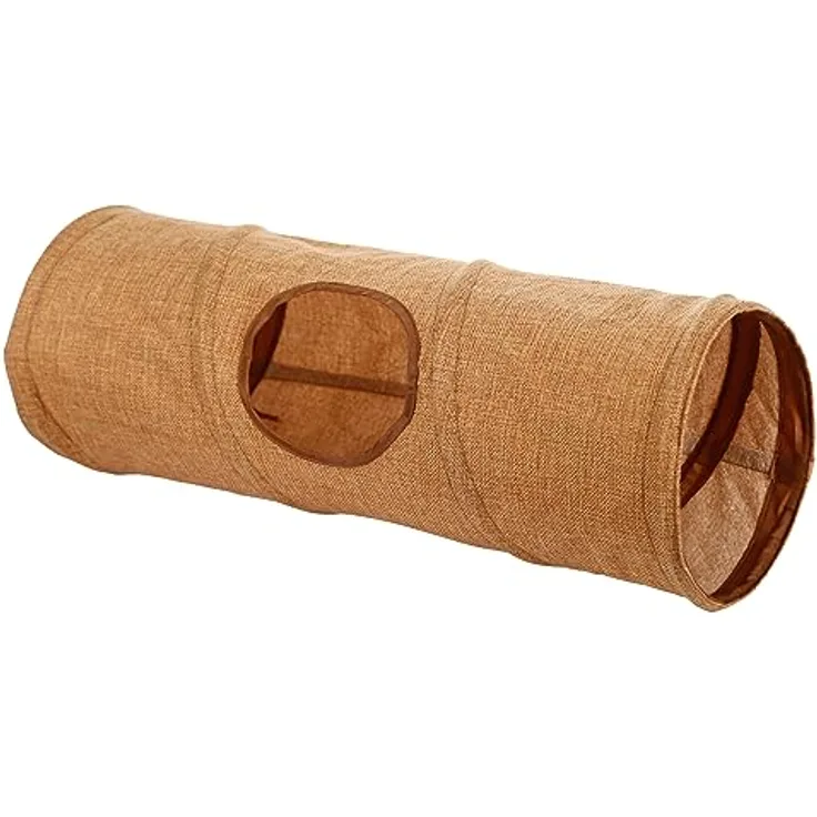 KERBL PET Nagertunnel aus Leinen, Für Kaninchen/Hasen/Meerschweinchen/Katzen/kleine Hunde, 50 x Ø18 cm