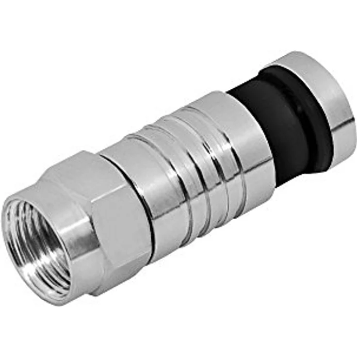 ARLI Kompressionszange Set, inkl. Abisolierer & 100x wetterfeste F-Kompressionsstecker 7 – 7,5 mm für SAT TV Koaxkabel RG6 – Bild 4