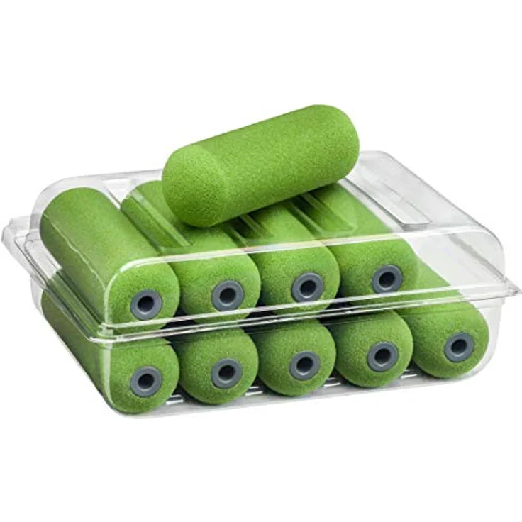 10 x Colorus Lackwalze superfein PLUS | Lackierwalze 11 cm beidseitig rund | Lackwalze-Schaumstoff für wasserbasierte, leicht lösemittelhaltige Lacke – Bild 8