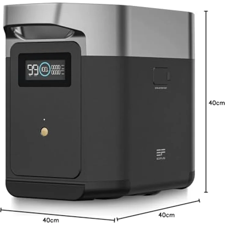 EcoFlow EF ECOFLOW Delta 2, erweiterbarer Zusatzakku 1024Wh mit Kapazitätserweiterung bis 6 kWh, 5 Jahre Garantie – Bild 8