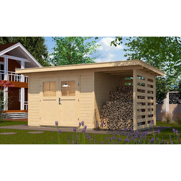 weka Gartenhaus 179A Gr.2, BxT: 430x311 cm, (Set) - Modernes Gartenhaus aus hochwertigem nordischem Fichtenholz