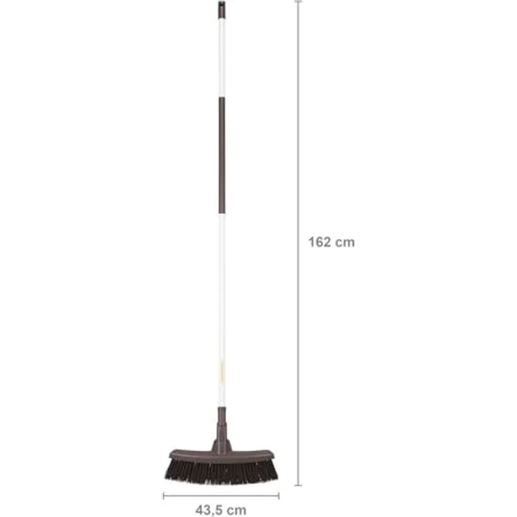 Fiskars Light Besen, Terrassenbesen für glatte Oberflächen, Mit Soft-Griff, Länge 1,6 m, Light, Weiß-Schwarz, 1025927 – Bild 2