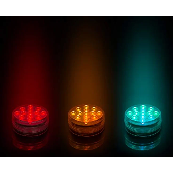 PRECORN Unterwasser LED Beleuchtung mit 13 farbwechselnden LEDs, inkl. Fernbedienung, IP68 wasserdicht, für Pool und Teich – Bild 5