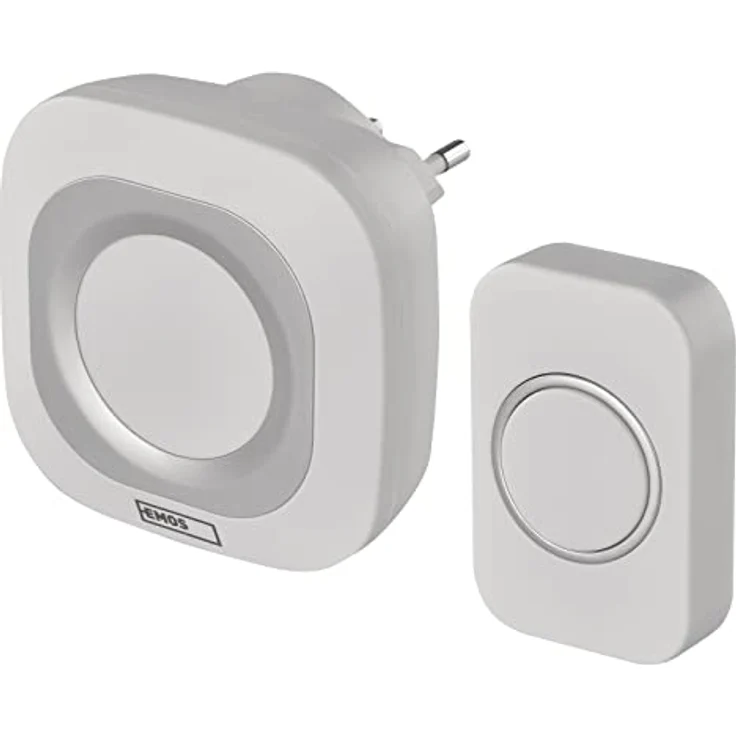 EMOS Funkklingel/Türklingel Set, 36 Melodien, 150m Reichweite, weiß, 4 Lautstärken bis 110 dB, batteriebetriebener Taster, P5733W – Bild 2