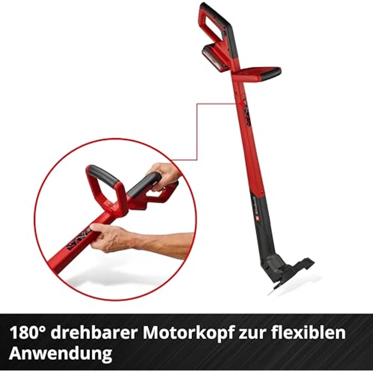 Einhell Akku-Rasentrimmer GC-CT 18/2411 Li P-Solo, schwenkbarer Motorkopf, ergonomisches Design, ohne Akku und Ladegerät – Bild 6