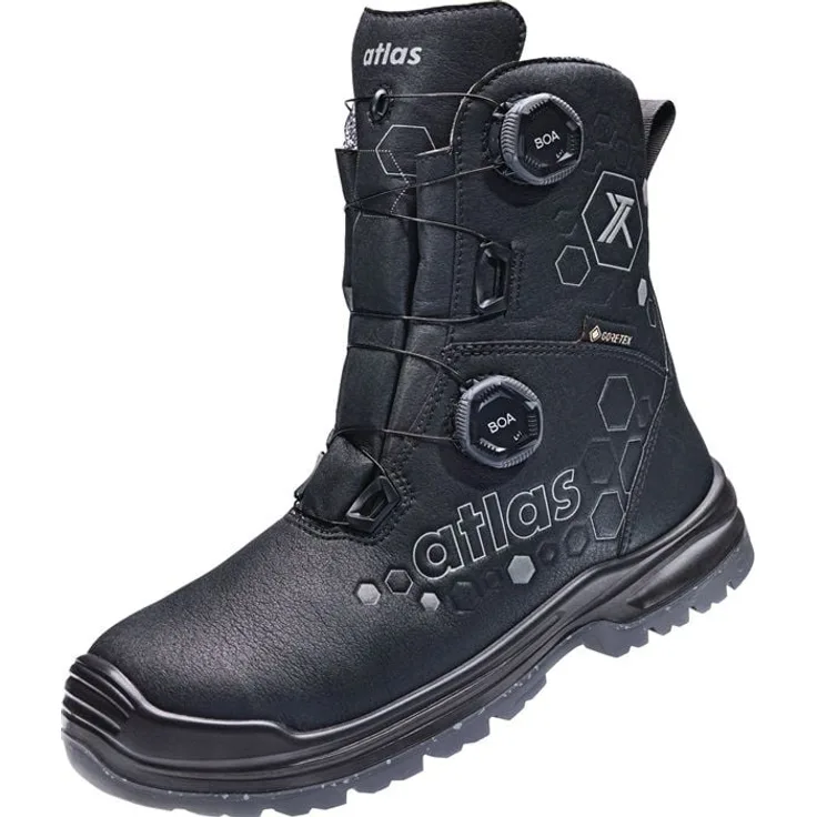 ATLAS XT 1050 BOA GTX Sicherheitsstiefel, S3 SRC mit Gore-Tex Funktionsfutter, metallfreier Durchtritthemmung, Größe 40, schwarz/anthrazit