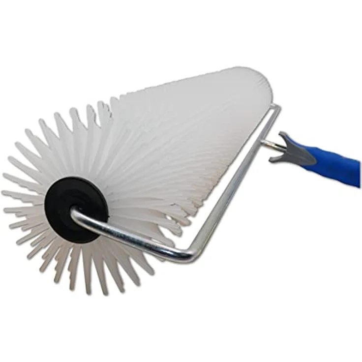 DEWEPRO Stachelwalze 70cm - Stachellänge 40mm - Stabiler Metallbügel und 2-K-Handgriff mit Stielaufnahme - Entlüftungsroller - Entlüfterrolle -Igelwalze - Betonentlüfterrolle in Profi-Qualität – Bild 3