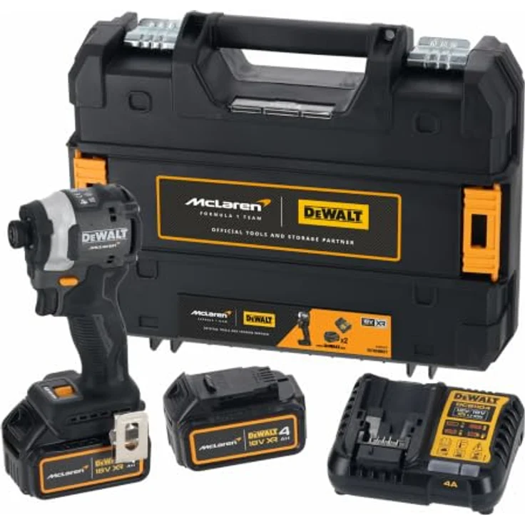 Dewalt DCF85MM2T-QW Akku-Schlagschrauber 18V, 4Ah, McLaren Edition, über 200 Nm Drehmoment, kompaktes Design, robuster Aluminium-Gehäuse   – Bild 3