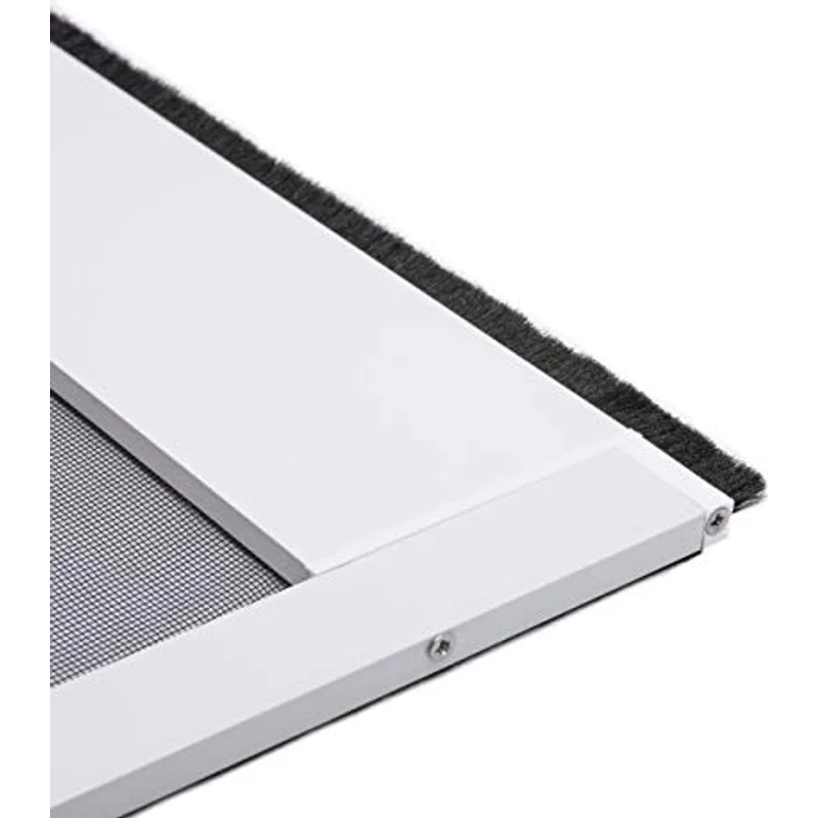 APANA - Fliegengitter Tür mit Alurahmen als Trittschutz - Insektenschutz für Balkontür & Terrassentür - Mückenschutz mit automatischem Türschließer & Magnetverschluss (100 x 210 cm | Braun) – Bild 3