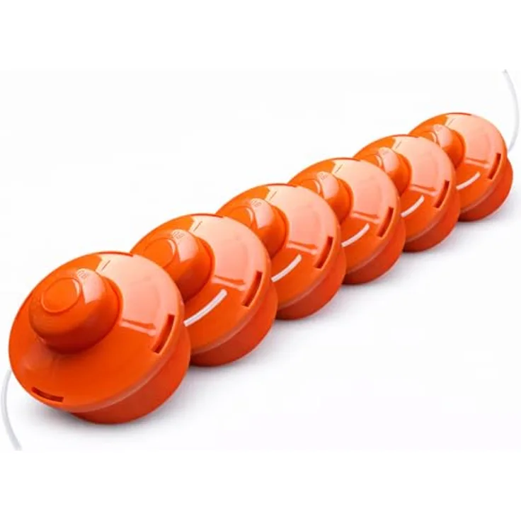 NEMAXX Fadenspule FS1 Tap & Go, Doppelfaden Trimmerkopf für Motorsense, 380 mm Schnittkreis, drehzahlfest bis 10.500 U/min, bruchsicher, orange