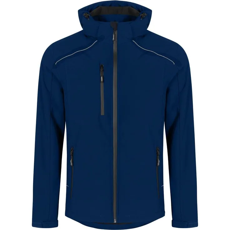 Magni Men's Softshell Jacket, warme Arbeitsjacke, navy, Gr.S, wasserdicht und atmungsaktiv mit abnehmbaren Ärmeln