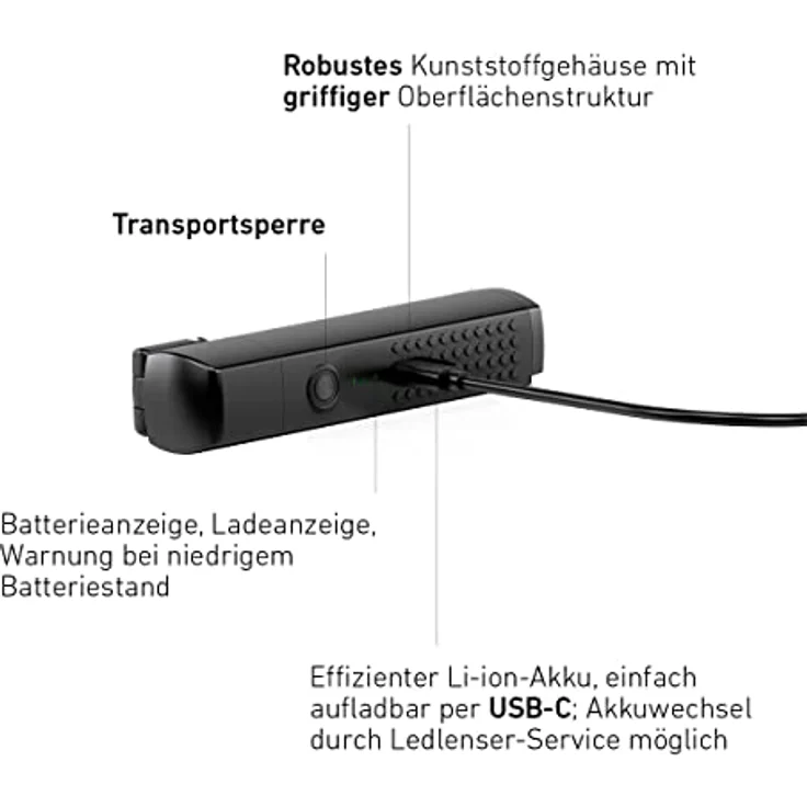 Ledlenser W7R Work Stablampe LED Werkstatt | KFZ Lampe 600 Lumen | LED Baulampe mit Akku | 5 Stunden Leuchtdauer | Werkstattlampe | LED Lampe | Arbeitsleuchte aufladbar | aufladbare Werkstattleuchte – Bild 4