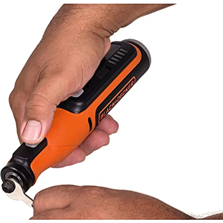 BLACK+DECKER Multifunktions-Werkzeug BCRT8IK-XJ, 7,2Volt, orange-schwarz – Bild 4