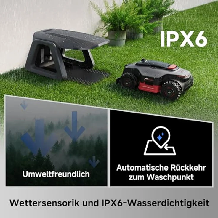 MOVA LiDAX Ultra 1000 AWD Mähroboter, 1000 m², Allradantrieb, 3D-LiDAR & AI-Dual-Vision, ohne Begrenzungskabel, für bis zu 80% Neigung – Bild 10
