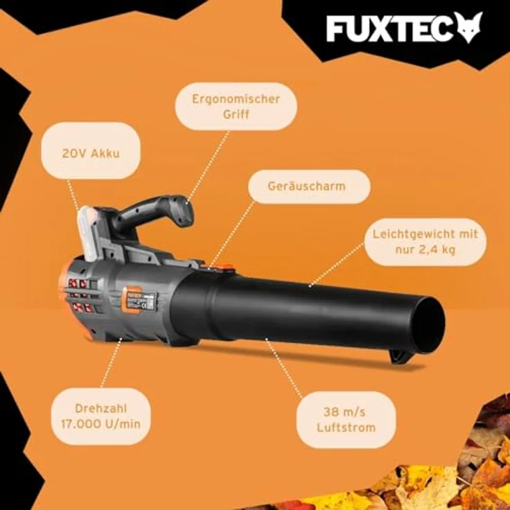 20V Akku Laubbläser FX-E1LB20 FUXTEC - ohne Akku-Ladegerät – Bild 8