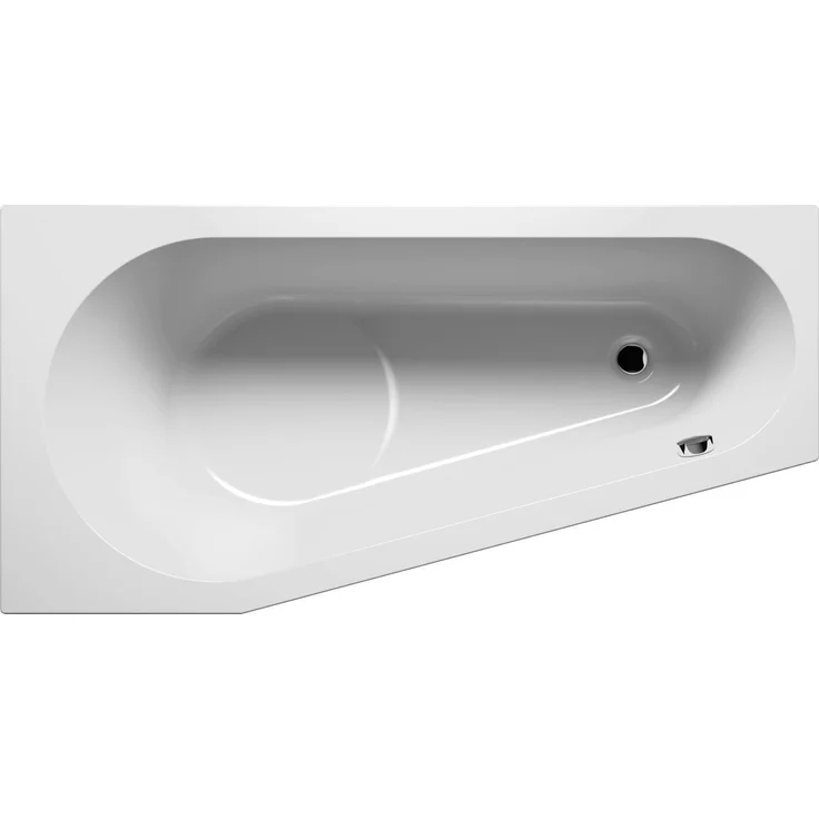 Riho Delta Badewanne, rechteckige Einbau-Badewanne für 1 Person, weiß, B066001005