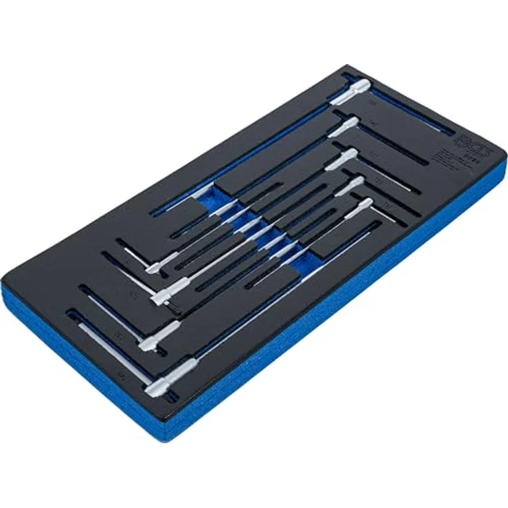 BGS 6090 Werkstattwageneinlage 1/3, 9-tlg. Schraubendreher-Satz mit T-Gleitgriff, T-Profil (für Torx) von T10 bis T50, Chrom-Vanadium-Stahl – Bild 2