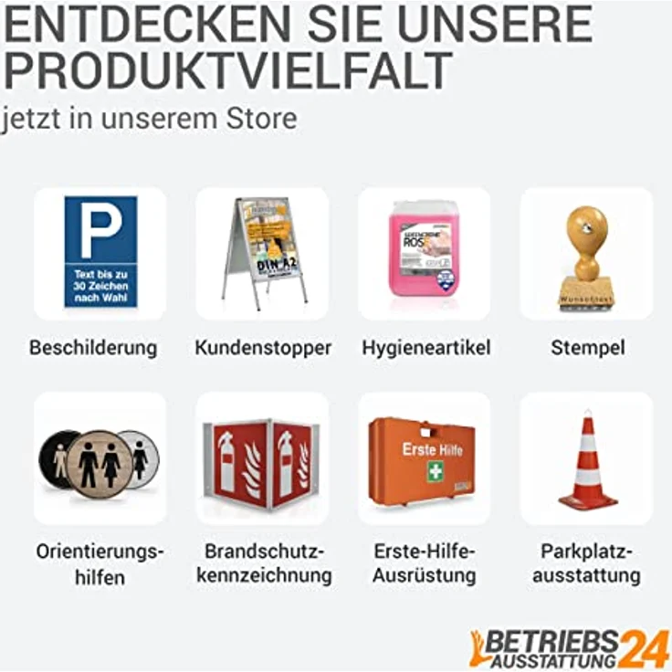 Betriebsausstattung24 Hinweisschild "Hydrant", Aluminium geprägt, 29,7 x 10,5 cm, DIN 4066 (D1), wetter- und UV-beständig, für Innen- und Außeneinsatz – Bild 4