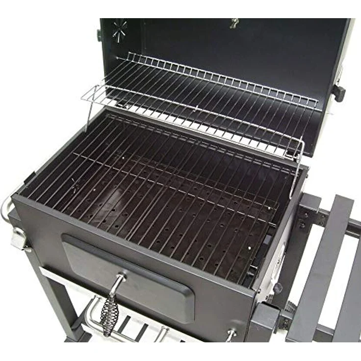 Apex Grillwagen XXL Holzkohlegrill 56511, stufenlos höhenverstellbar mit Thermometer und großen Ablageflächen – Bild 8