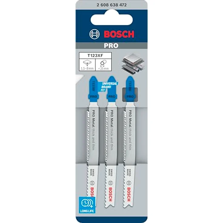 Bosch Professional 2608638472 Stichsägeblatt 3 Stichsägeblätter T 123 x F – Bild 2